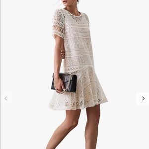 Reiss Lace Drop Waist Dress